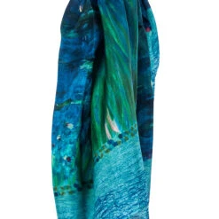 Foulard Nymphéas - Reflets Verts -Mode Accessoires Magasin 18141 xl