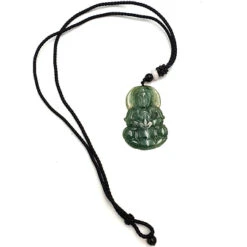 Pendentif En Jade - Grand Bouddha - Vert Impérial