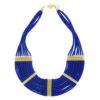 Collier Plastron Égypte - Perles Bleues
