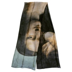 Étole Léonard De Vinci - La Joconde- 60x180 Cm -Mode Accessoires Magasin 44104 xl
