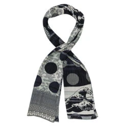 Étole Hokusai La Vague Noir