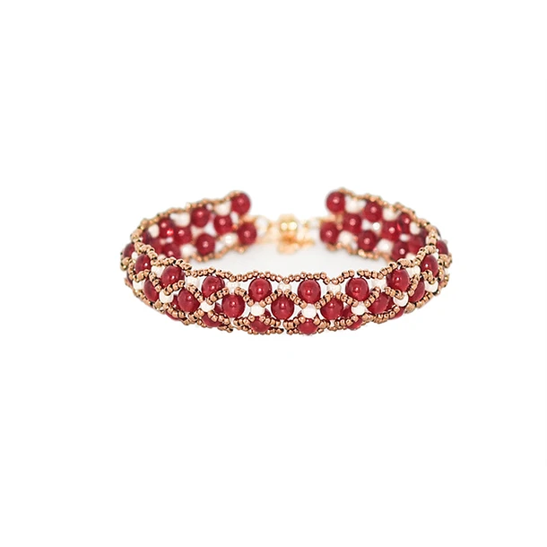 Bracelet Renaissance Rouge & Doré - Florence Buhler 1 Bracelet Renaissance Rouge & Doré - Florence Buhler