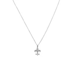 Collier-pendentif Fleur De Lys Strass