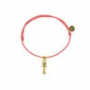 Bracelet élastique Avec Charm Égyptien - Croix De Vie - Rose