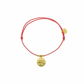 Bracelet élastique Avec Charm Égyptien - Œil - Rose 1 Bracelet élastique Avec Charm Égyptien - Œil - Rose