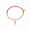 Bracelet élastique Avec Charm Égyptien - Croix De Vie - Rouge