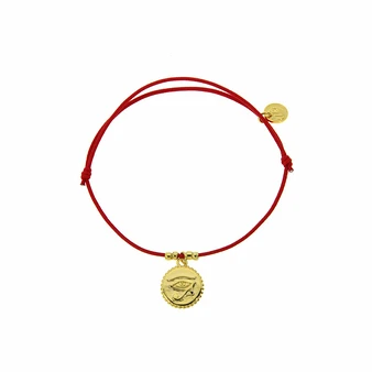 Bracelet élastique Avec Charm Égyptien - Œil - Rouge 1 Bracelet élastique Avec Charm Égyptien - Œil - Rouge