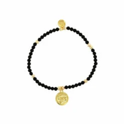 Bracelet Avec Charm Égyptien - Œil - Onyx