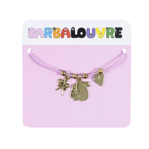 BarbaLouvre - Bracelet Ajustable Avec Charm's Barbapapa Et Barbamama 1 BarbaLouvre - Bracelet Ajustable Avec Charm's Barbapapa Et Barbamama