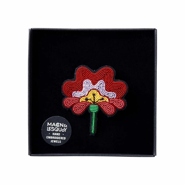 Broche Rose D'hiver Ancienne - Macon & Lesquoy 2 Broche Rose D'hiver Ancienne - Macon & Lesquoy – Image 2