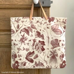 Sac Cabas Rouge Herbier Du Roi - Maison Baluchon -Mode Accessoires Magasin 78600 xl