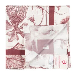 Carré De Soie Rouge Herbier Du Roi - Maison Baluchon -Mode Accessoires Magasin 79579 xl