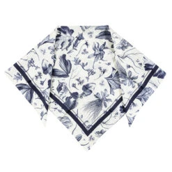 Carré De Soie Bleu Herbier Du Roi - Maison Baluchon -Mode Accessoires Magasin 79584 xl