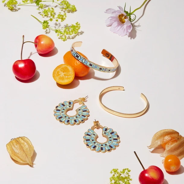 Boucles D'oreilles Achéménides à Décor Cloisonné Parmys 3 Boucles D'oreilles Achéménides à Décor Cloisonné Parmys – Image 3