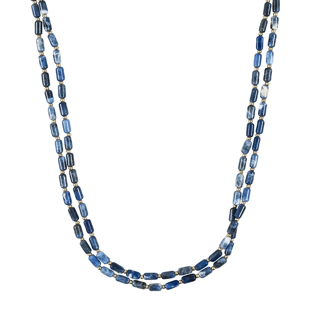 Sautoir Antique Avec Pierres Bleues 2 Sautoir Antique Avec Pierres Bleues – Image 2