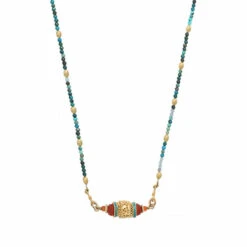 Collier Pendentif Silma Turquoise - Satellite Paris