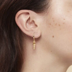 Boucles D'oreilles Créoles Égypte - Croix De Vie -Mode Accessoires Magasin 82886 xl