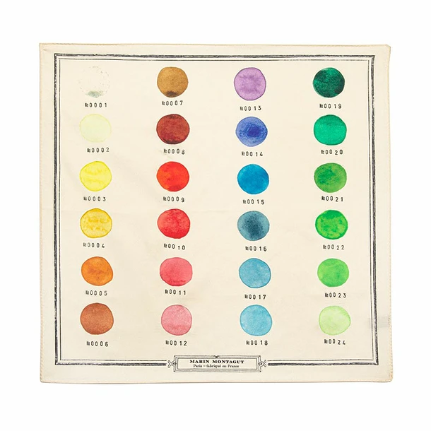 Carré De Soie Gamme De Couleurs Marin Montagut - 90x90 Cm 1 Carré De Soie Gamme De Couleurs Marin Montagut - 90x90 Cm