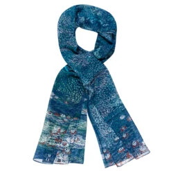 Étole Claude Monet - Harmonie Bleue 60x180 Cm -Mode Accessoires Magasin 85220 xl