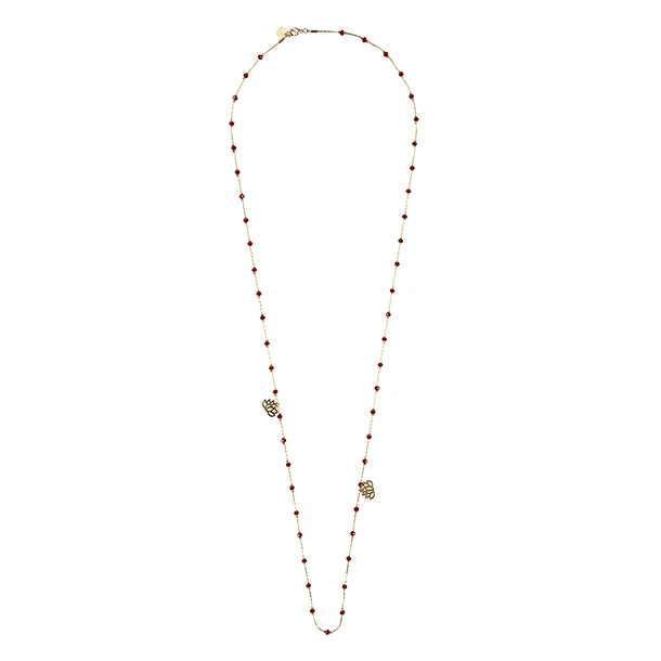 Sautoir Nymphéas Cornaline - Les Cleias 2 Sautoir Nymphéas Cornaline - Les Cleias – Image 2