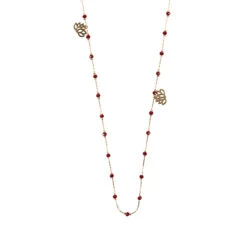 Sautoir Nymphéas Cornaline - Les Cleias