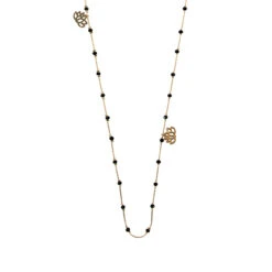 Sautoir Nymphéas Noir - Les Cleias