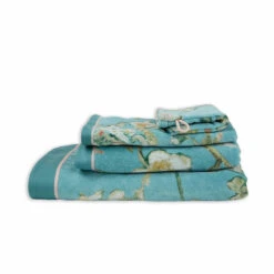 Lot De 3 Serviettes De Toilette 55x100 Cm - Vincent Van Gogh - Amandier En Fleurs - Beddinghouse X Van Gogh Museum Amsterdam® -Mode Accessoires Magasin 86211 xl