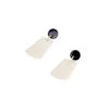 Boucles D'oreilles Battoirs En Nacre Blanche - L'Indochineur